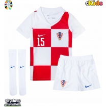 Croatia Mario Pasalic #15 Replica Home Minikit Euro 2024 Short Sleeve (+ pants)